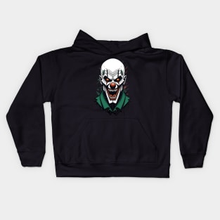 White Evil Clown Kids Hoodie